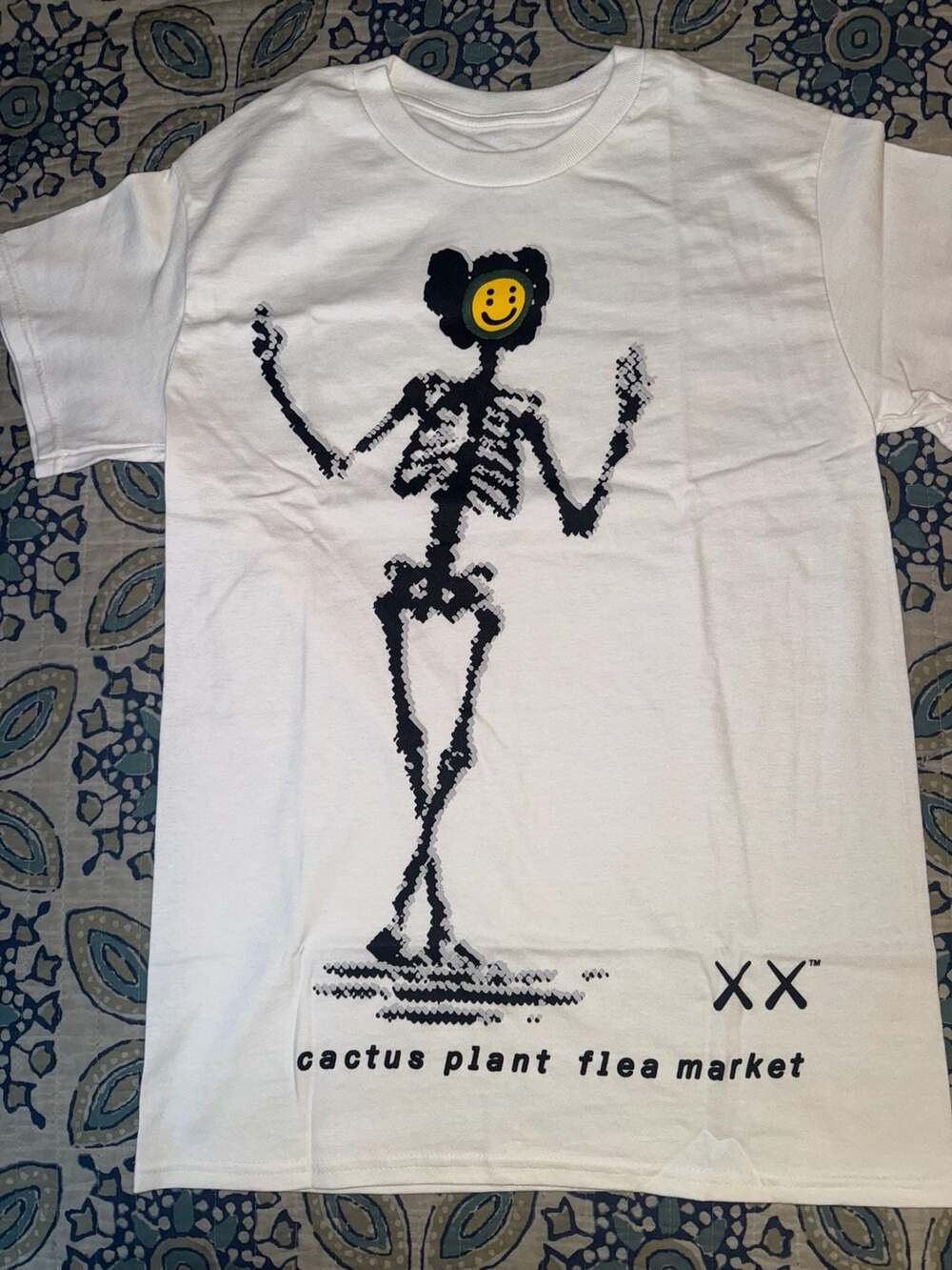 Cactus Plant Flea Market x KAWS Skeleton T-Shirt White